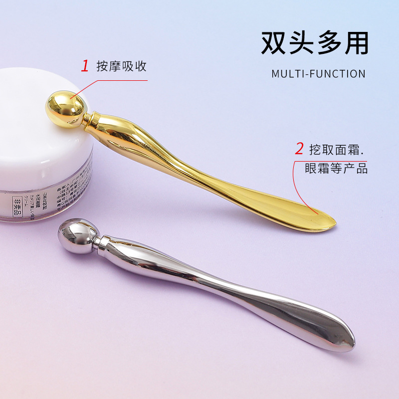Beauty Tool Manufacturer Direct Sales Eye Massage Stick Face Cream Scoop Dual-Purpose Eye Cream Stick Compact Beauty Massage Stick