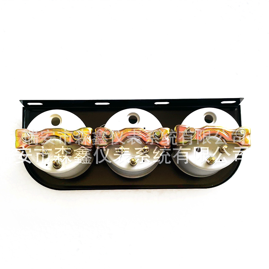 Car Modified Instrument Voltmeter Water Temperature Meter Hydraulic Meter Triple Meter 2" 52mm Black Background Black Cover White Shell Manufacturer