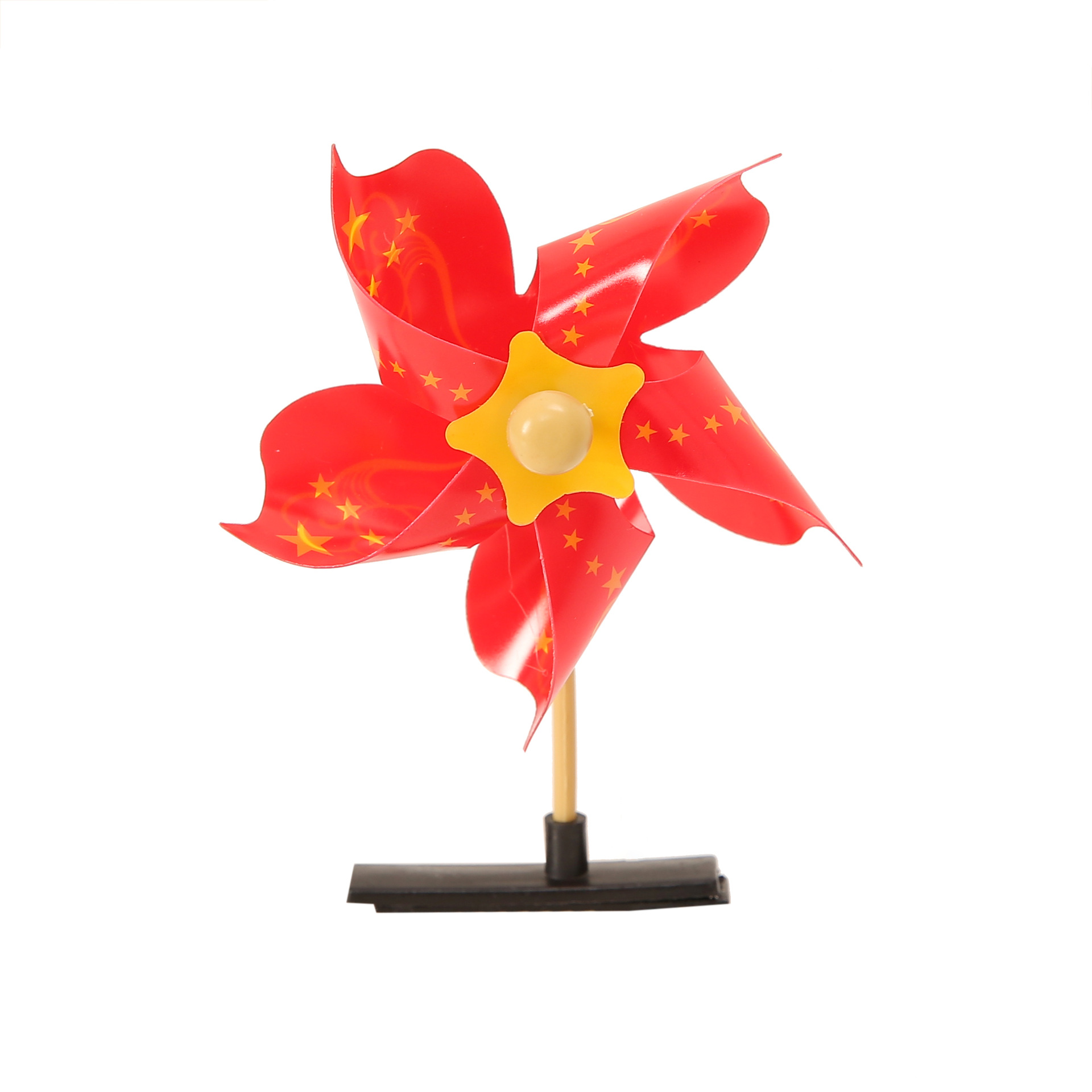 Aiparty patriotic Qingfeng car hairpin five-pointed star hairpin national flag school sports meeting headdress push small windmill hair accessories