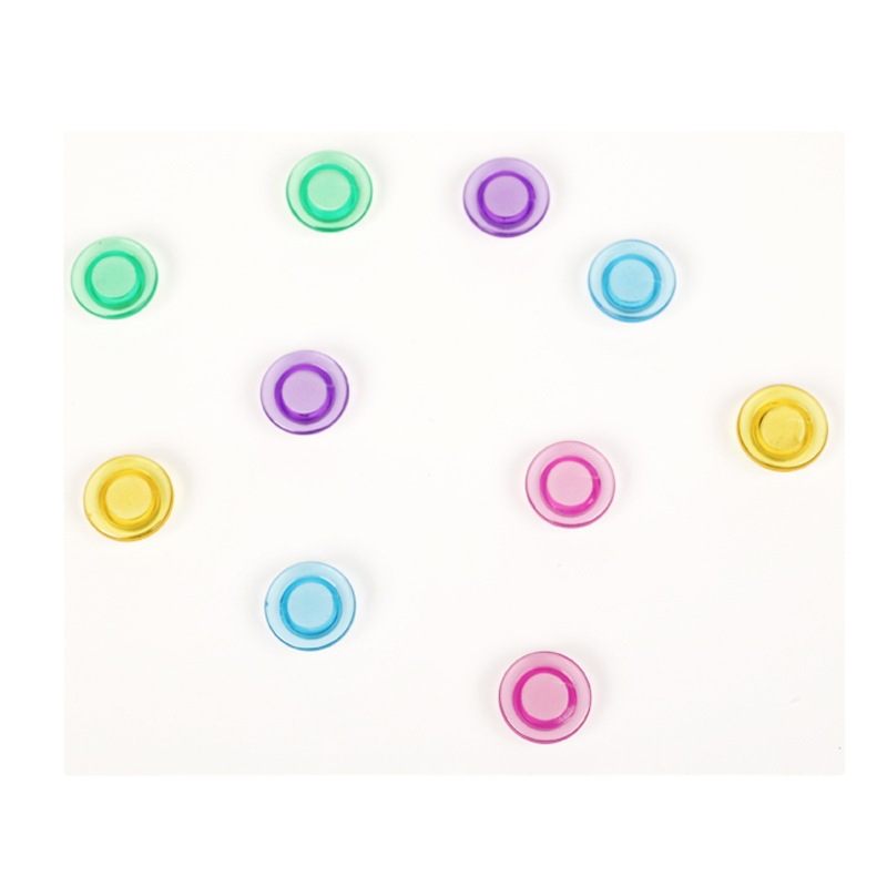 New crystal magnetic particles 2cm color transparent manufacturers supply blackboard magnet plastic flat whiteboard accessories magnetic nails