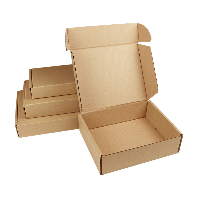 Flying machine box in stock wholesale color paper box small batch square packaging box postage express packing box