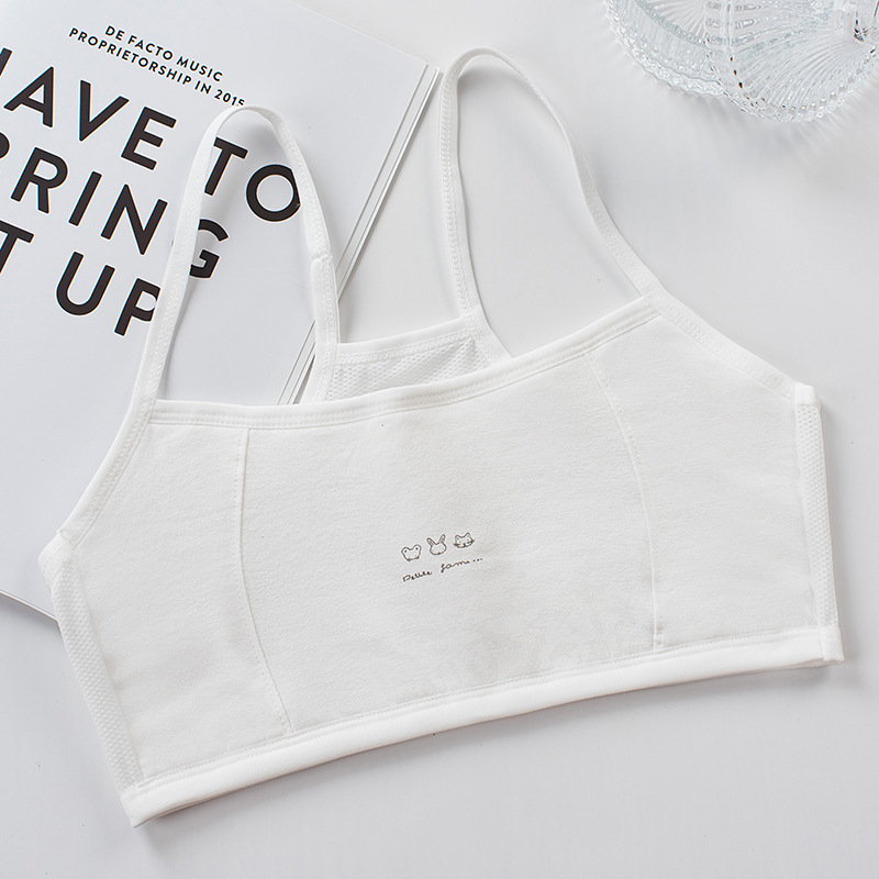 [Ready Stock and Shipped in Seconds] Girls' Small Vests, Pure Cotton Girls' Developmental Intimates, Junior High School Students, Kidsren and Primary School Students