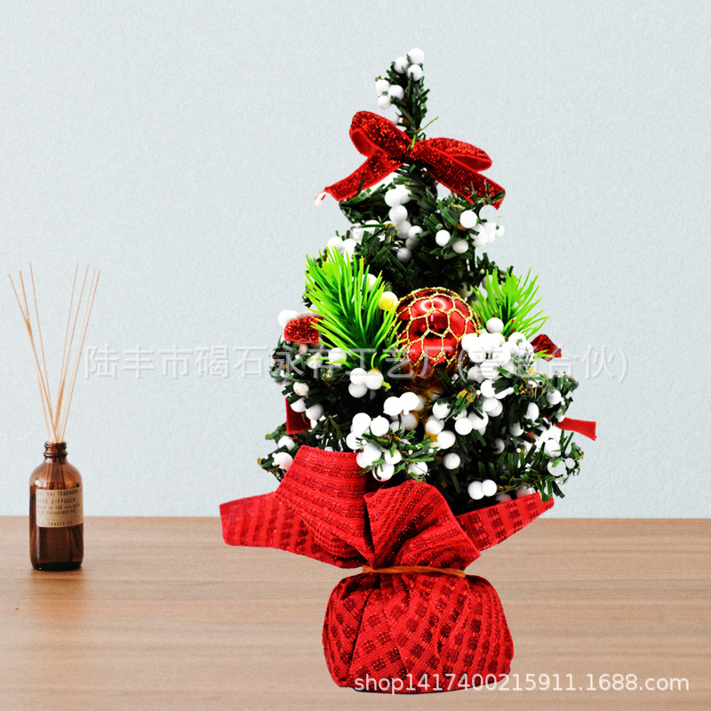 Jewelry Tree 20cm Mini Christmas Decoration Tree Christmas Holiday Shopping Mall Event Decorations Desktop Small Tree