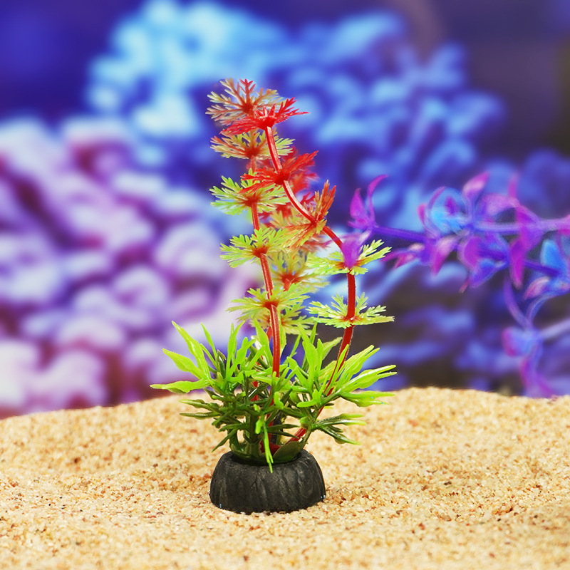 Factory direct wholesale fish tank sand table decoration plastic simulation aquatic plants artificial flower aquarium landscaping 10-4 series