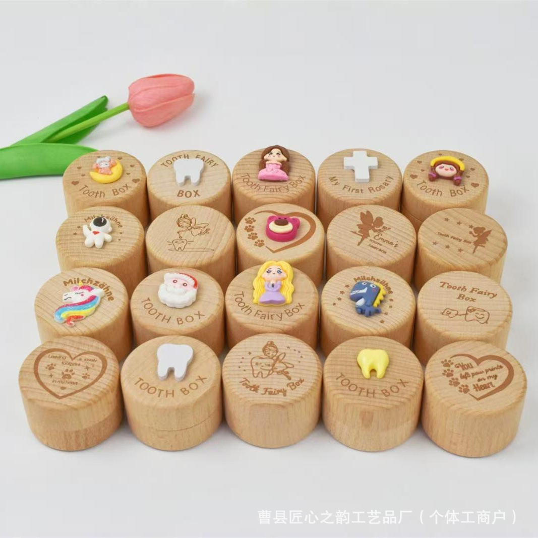 В наличии, деревянная коробка для молочных зубов, коробка для хранения зубов для мальчиков и девочек, памятная коробка для волос и пуповины