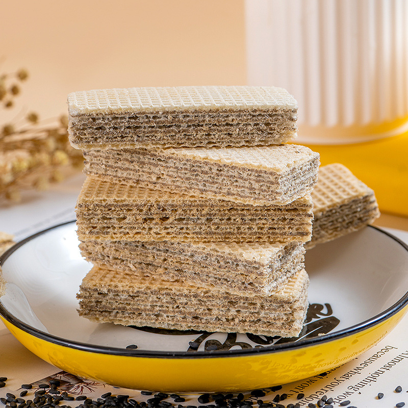 Five Black Waffle Black Wolfberry Black Mulberry Black Bean Black Sesame Sandwich