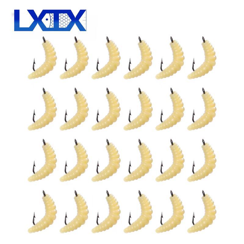 крючок Luya силикон 2см хлеб насекомое бионическая личинка червь мягкая приманка карп карась