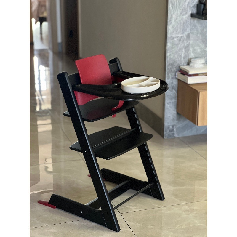 Children's Growth Chair, Baby Dining Chair, Solid Wood Dining Chair, Household Chair, Beech Wood, Multifunctional Baby Dining Chair