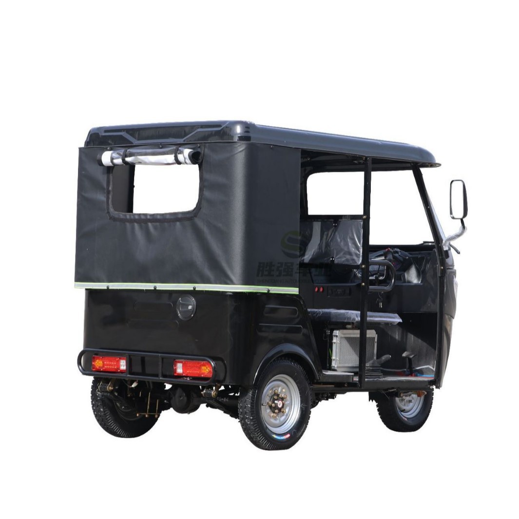 Exported to Africa Tuktuk Fuel-Powered Tricycle with Double Row for Passenger Transport Electric Fuel Tricycle
