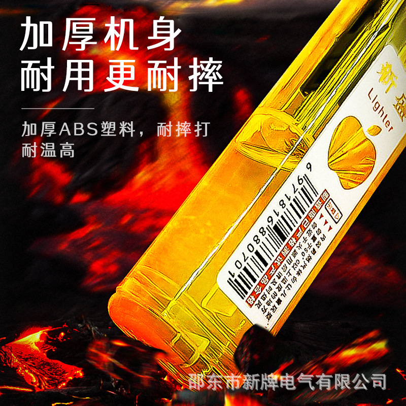 Manufacturer's Supply Other 818 Transparent Disposable Lighter Open Flame Machine with Adjustable Fire Traditional Color Gas Visible