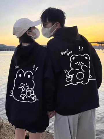 Foreign Trade International Station Small Batch Zhi Special Different Spring and Autumn Hooded Couple Dress High-end New Style