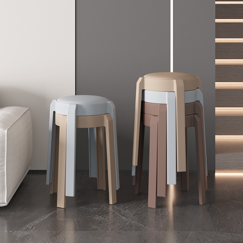 Household Stool Thickened Plastic Stackable Stacking Table Bench Windmill Stool High Bench Glue Cyclone Simple Chair