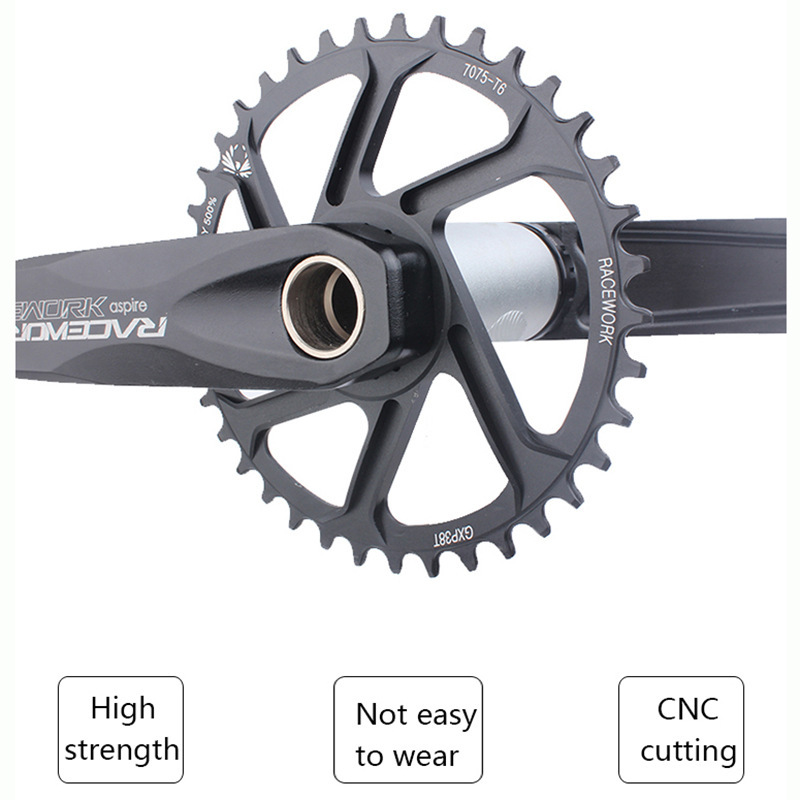 Racework Mountain Bike Chainring Bicycle Gxp Crank Single Chainring Xx1 Aluminum Alloy Hollow Integrated Chainring Aluminum