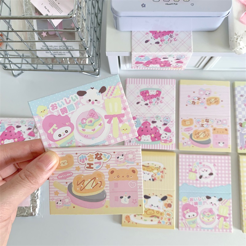 Ins style cartoon cute puppy card head 7CM retro card packaging material original English text folding card paper