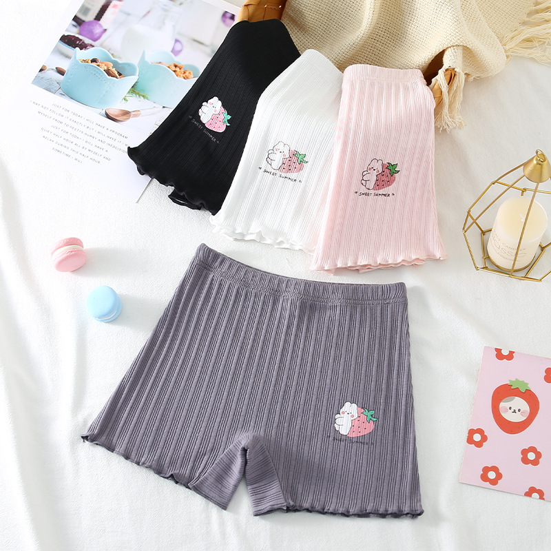 Pure Cotton Girls' Underwear Safety Pants for Students Middle and Large Children's Little Baby Girls' Anti-running Light Shorts Mid-waist Base for Girls