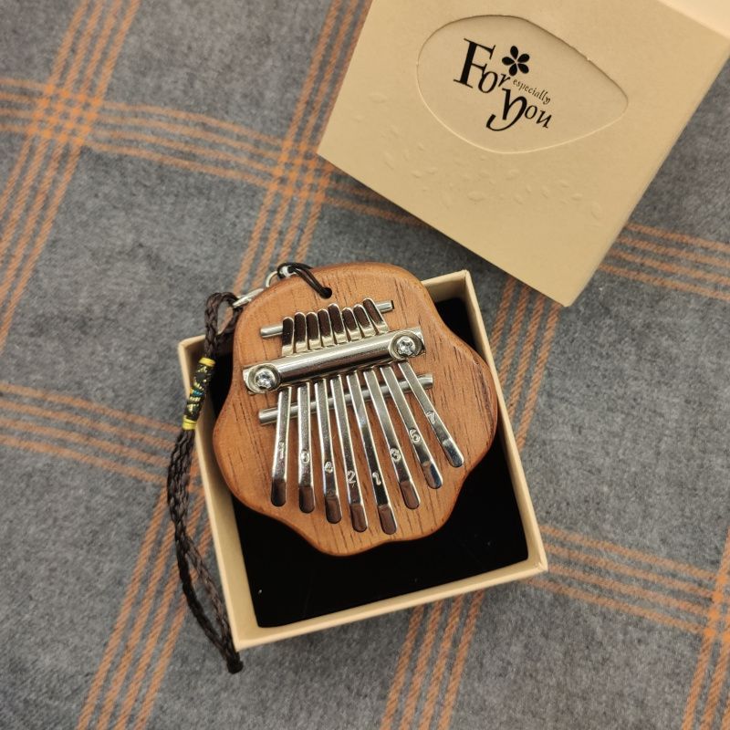 Mini 8-Tone Thumb Kalimba Instrument Crystal Beginner Gift Small Mini Popular Exquisite and Cute for Girls