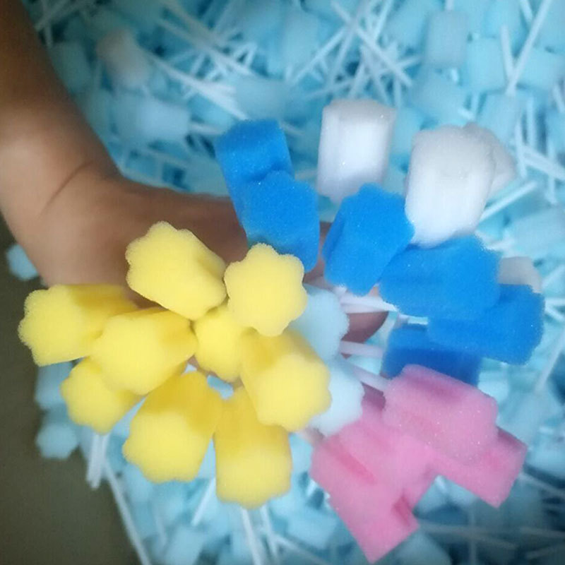 In-Stock Disposable Oral Cleaning Sticks, Oral Muscle Cleaning Sticks, Cotton Swabs, Oral Cleaning Sponge Brushes, Cleaning Sponges