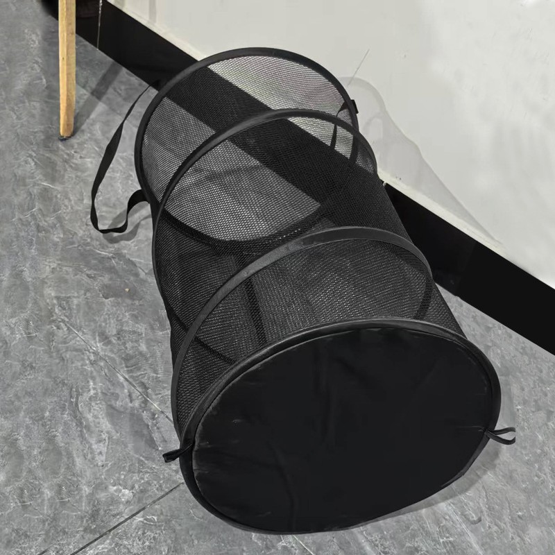 Factory Direct Supply Large Oxford Cloth Foldable Dirty Clothes Basket Convenient Floor-Standing Mesh Breathable Portable Clothing Storage