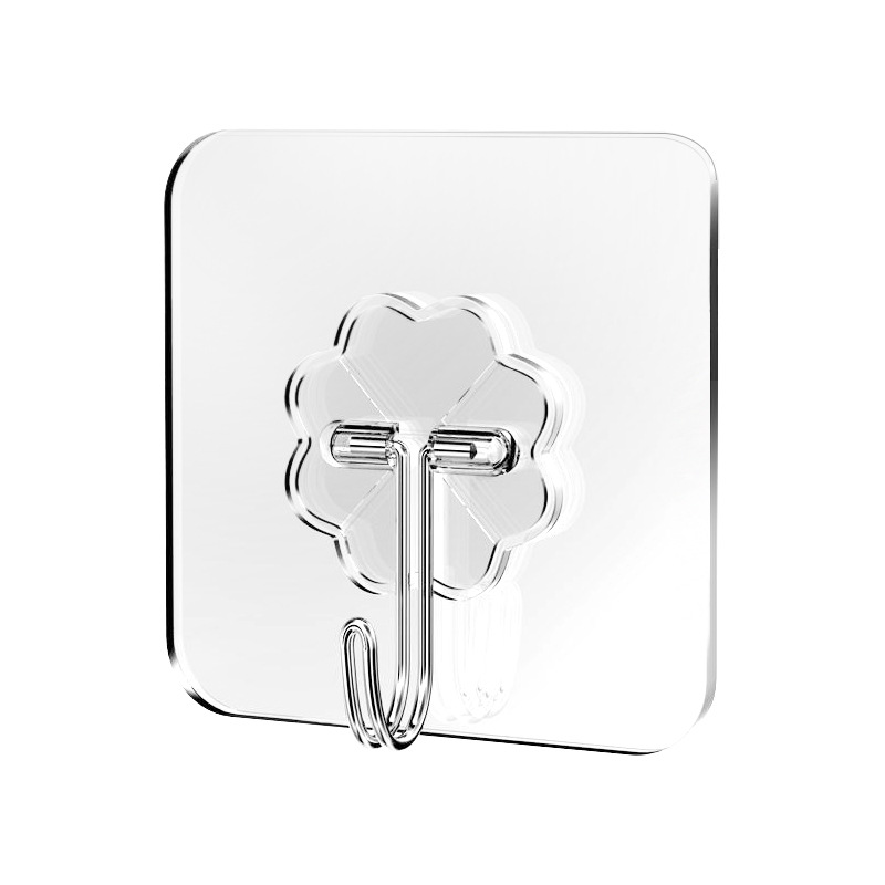 Acrylic non-perforated hook super strong self-adhesive wall seamless kitchen bathroom hook transparent hook