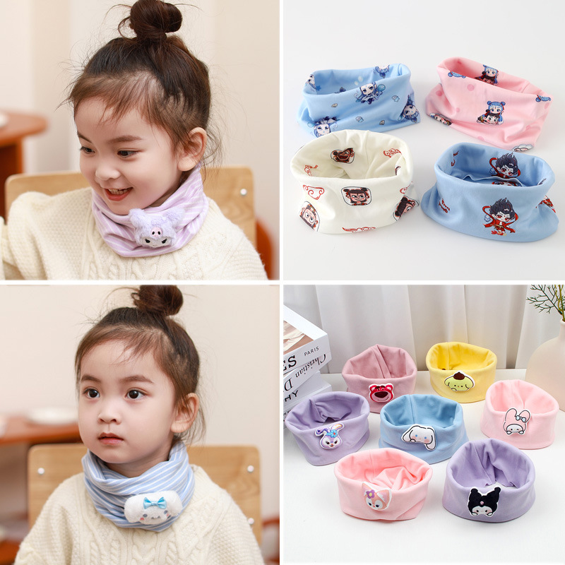 Детский шарф, корейский осенне-зимний, милый мультяшный, для мальчиков и девочек