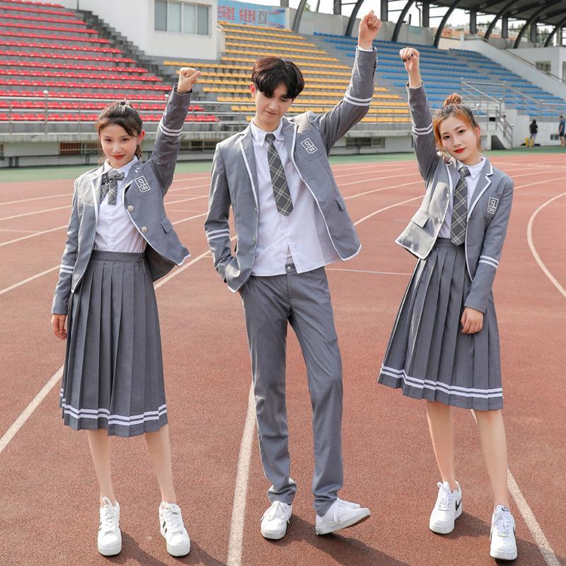 Graduation Season Junior and High School Students Recitation Clothing Female College Style Suit Long Skirt Choir Performance Trendy Class Uniform