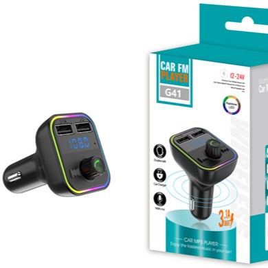 Q7C1X8G38G39 Cross-Border E-Commerce Manufacturer Direct Sales Car Bluetooth Mp3 Player Hands-Free Call Voice Broadcast