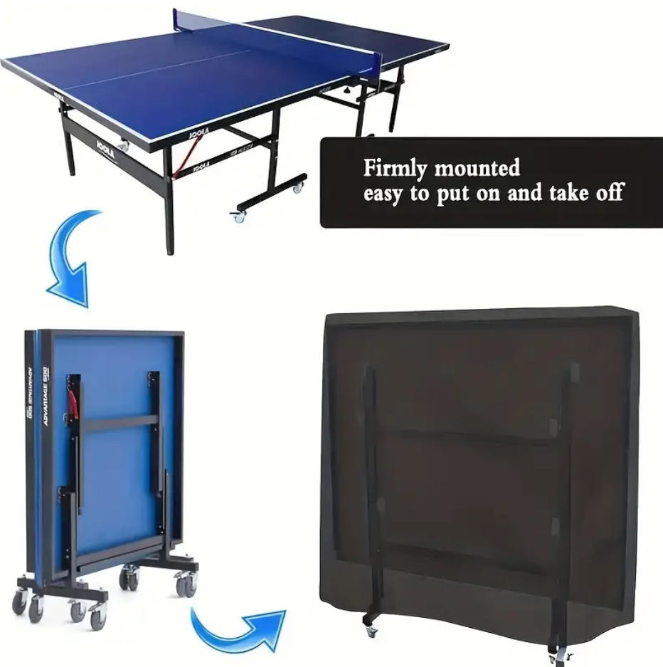 210D Oxford fabric table tennis table cover waterproof dustproof sunscreen heavy duty with zipper for indoor and outdoor