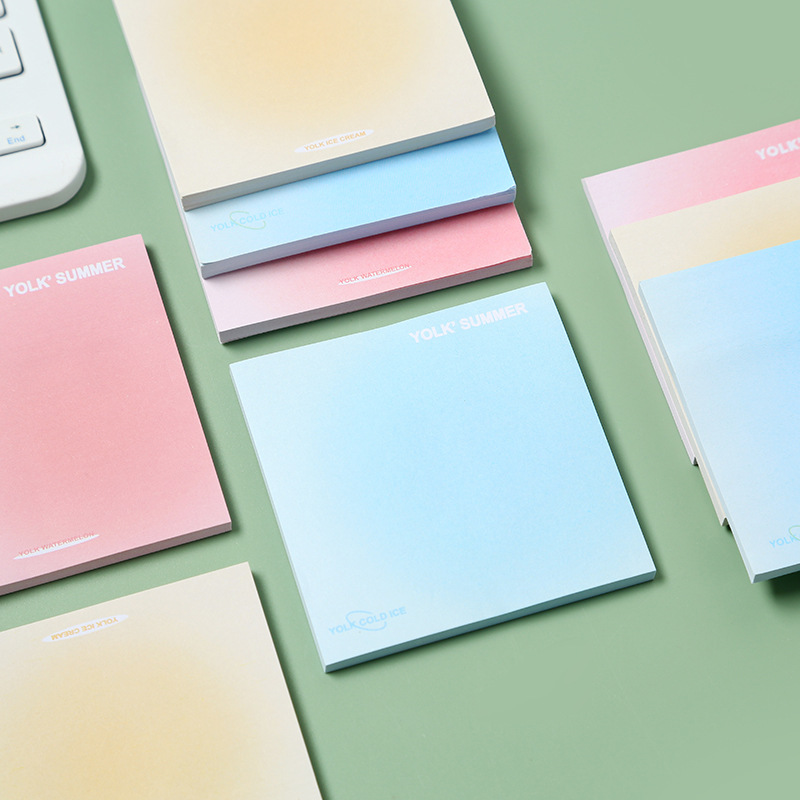 Super Sticky Colorful Macaron Sticky Notes Customized Student Creative Tearable Note Paper Message Stickers Office N Times Stickers