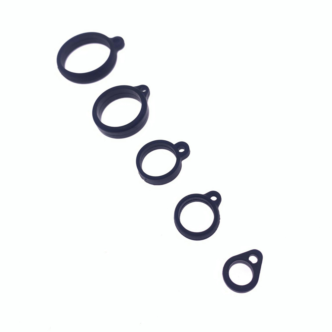 13/20/40mm Silicone Ring Lanyard Ring Silicone Ring Hanging Buckle Hanging Ring Kettle Ring U Disk Recording Pen Hanging Ring