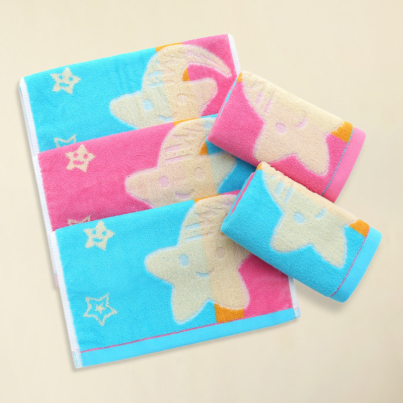 Pure Cotton Cartoon Children's Towel Baby Saliva Towel Face Wash Soft Absorbent Small Towel Manufacturer Wholesale