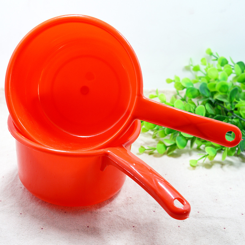 14.5cm household red water scoop water scoop drifting exhibition sales large long handle plastic water scoop water spoon