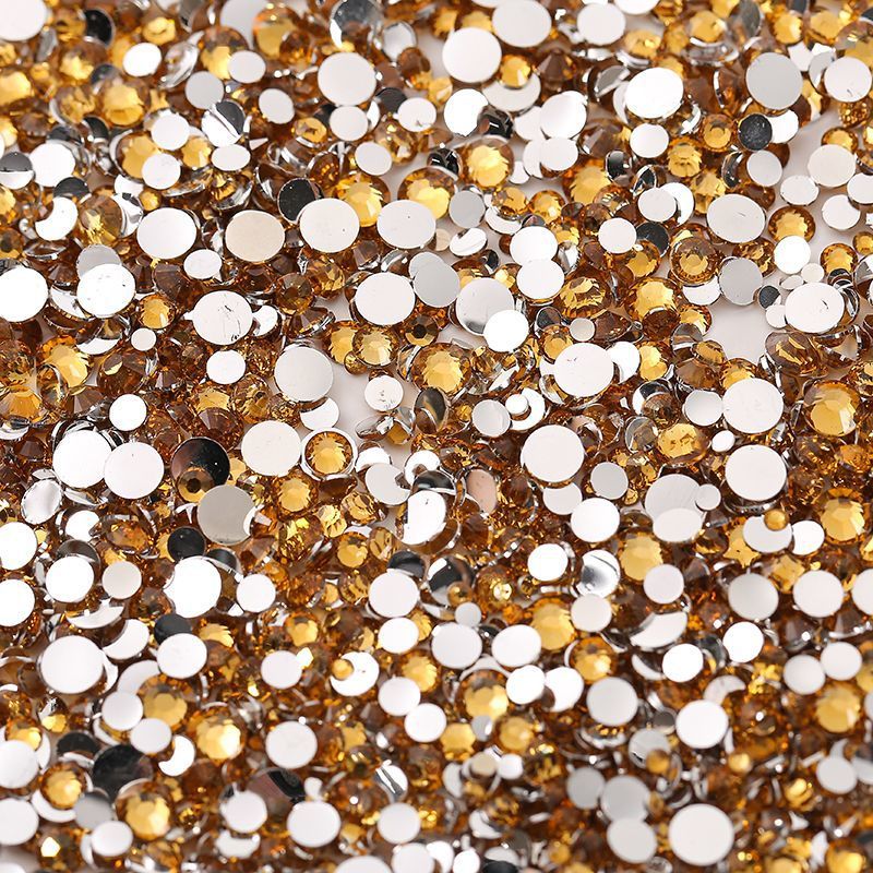 Color Diamond Size Mixed Flats Bottom Diamond Nail Art Jewelry Manicure Small Broken Diamond Colorful Diamond 24 Colorful Mobile Phone Stickers Factory Direct Sales