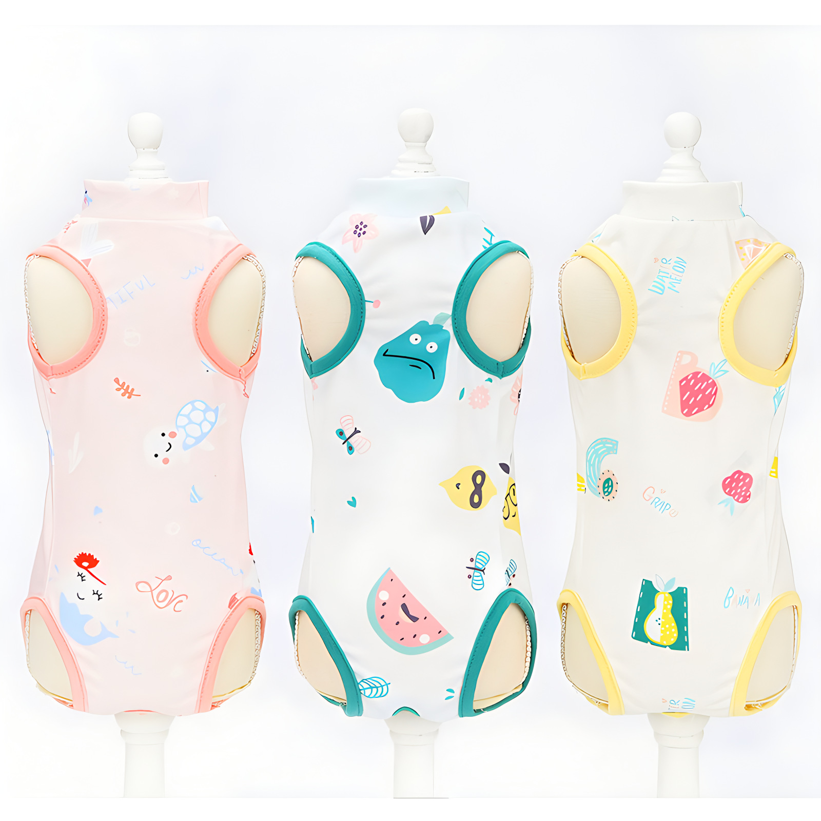 Cat Clothes Cat Sterilization Clothing Surgical Clothing Weaning Clothing Spring and Summer Clothing Thin Kitten Anti-Licking Anti-Hair-Licking Four-Leg Clothing