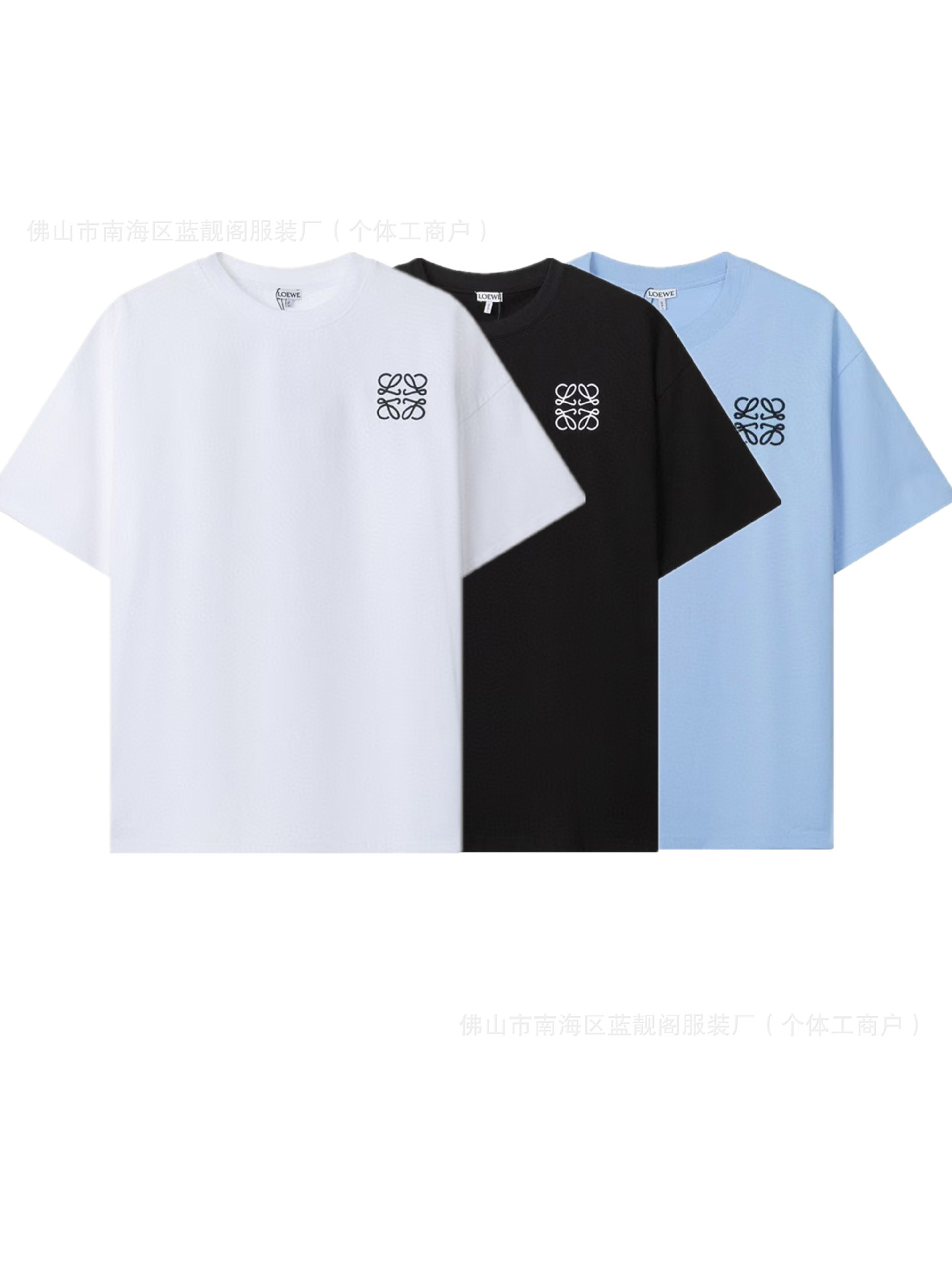 High Version of Luojia Loe Yi Wei Lei Zi's Same Classic Embroidered Small Label Loose Pullover Short-Sleeved T-Shirt for Men and Women Couples