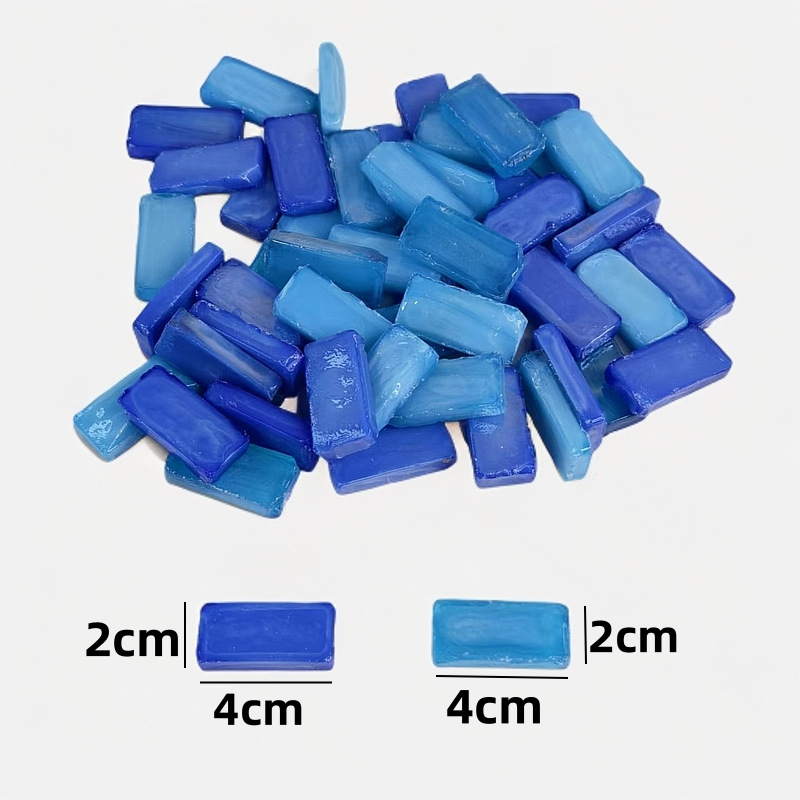 500g Mosaic Crystal Glass DIY Creative Patch Mixed Manufacturer Wholesale Square Art Decoration Creative Decoration