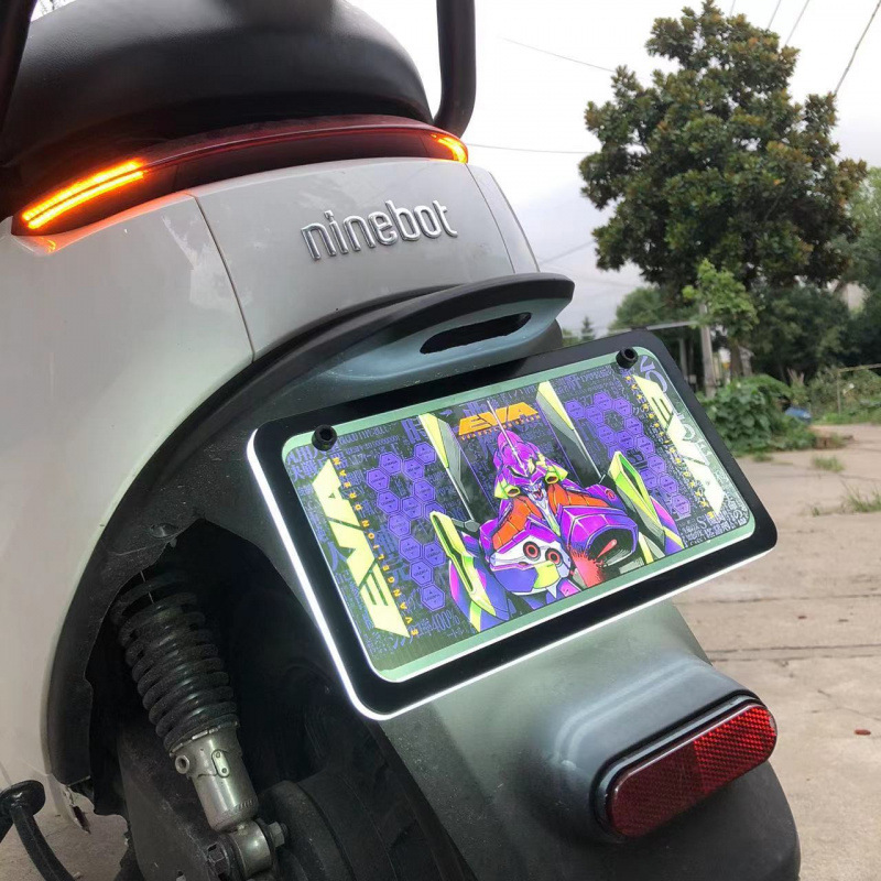 Luminous Tail Plate. No. 9 Luminous Tail Plate Customized Mirror High-Definition Decorative Plate Anime Calf Luminous Tail Plate