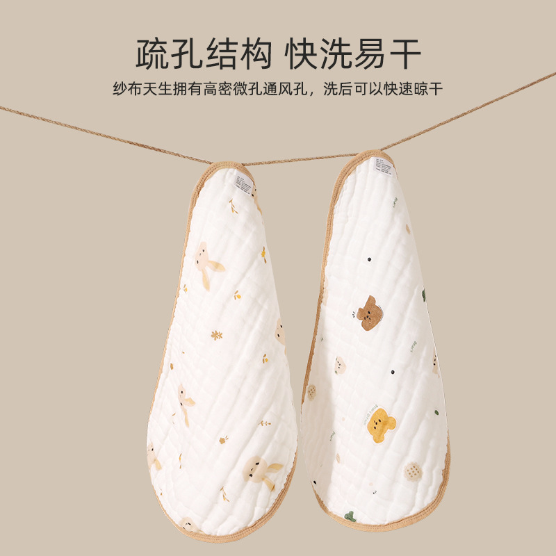 Soft Yun baby Cloud Pillow newborn breathable sweat-absorbent baby pillow anti-spitting milk pillow piece pure cotton gauze pillow towel