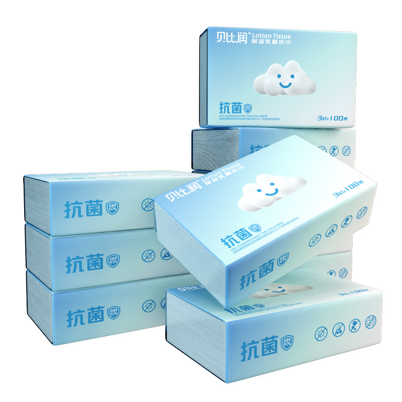 Baby Tissue Cloud Soft Tissue Baby Cream Paper Moisturizing Facial Tissue 100 Pumps Portable Soft Tissue Wholesale Tissue Paper