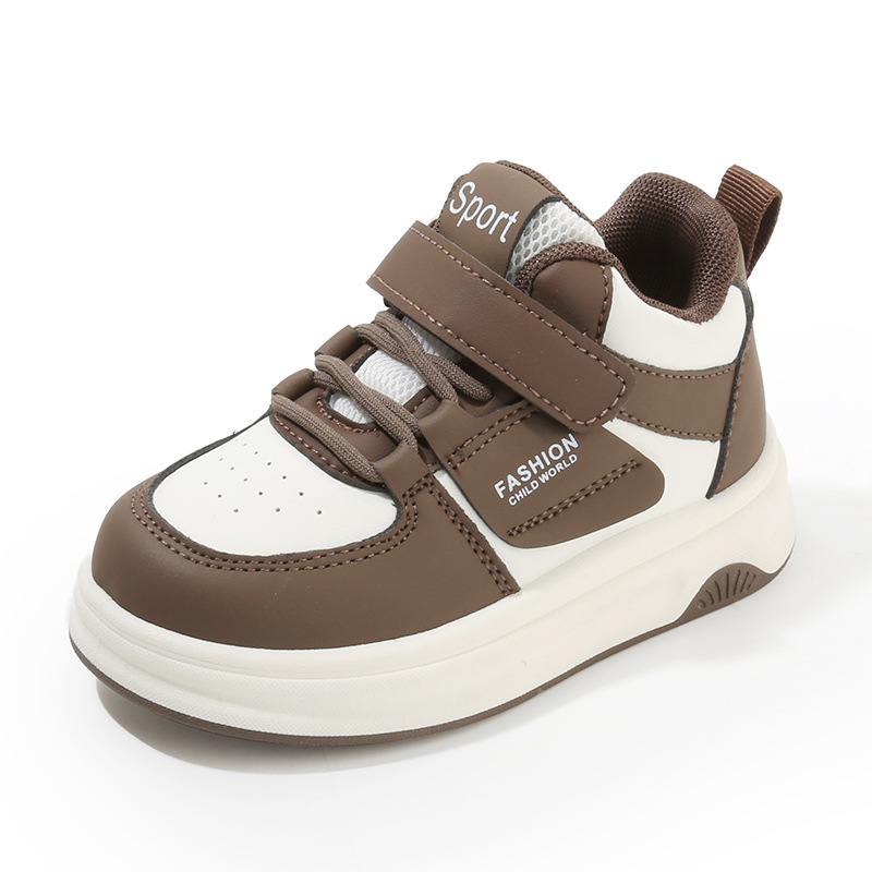 Children's Sports Shoes 2025 Spring & Fall New Girls' White Shoes High-Top Boys' Casual Sneakers Soft-Soled Baby Shoes