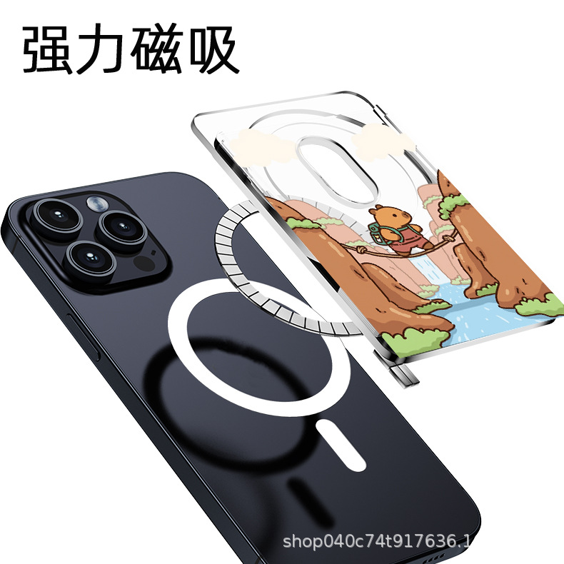 Kapibala Capybara Cute Slider Card Holder Student Id Card Bus Subway Card Holder Id Card Transparent Magnetic Card Holder