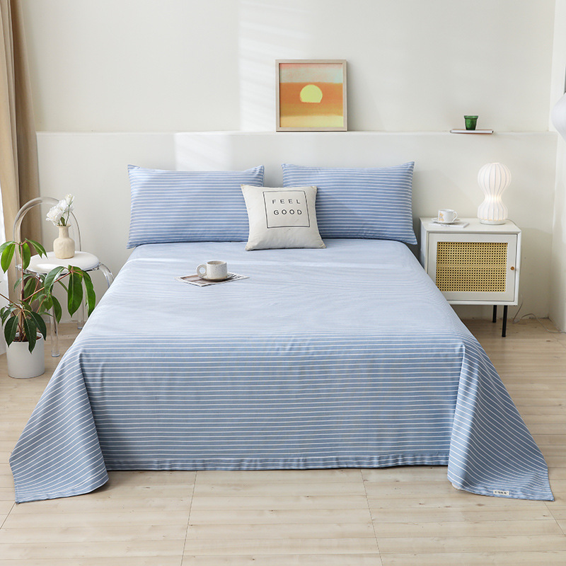 Unprinted Style Cotton Old Coarse Cloth Mat Three-Piece Set Thickeneded Pure Cotton Cloth Bed Sheetss Household Washable Air-Conditioned Mat Wholesale