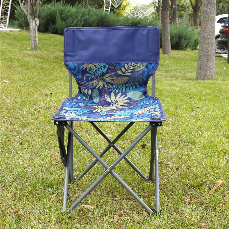 Outdoor folding chair folding stool portable fishing chair art sketch stool folding wholesale spring outing chair printable logo