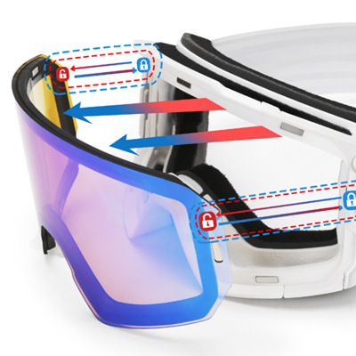 Magnetic Cylinder Real Film Ski Glasses REVO Double Layer Anti-Fog Goggles Snow Goggles Can Card Myopia/HX22
