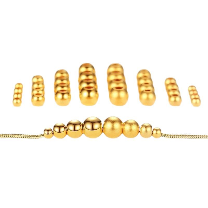 Shuibei Gold Pure Gold 999 Ancient Gold Beads Gold 3D Hard Gold Gold Beads Transfer Beads 24K Pure Gold Live Broadcast Hot Model