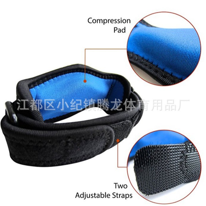 Cross-border main push sports pressurized elbow protection badminton tennis adjustable elbow protection sponge protection wholesale