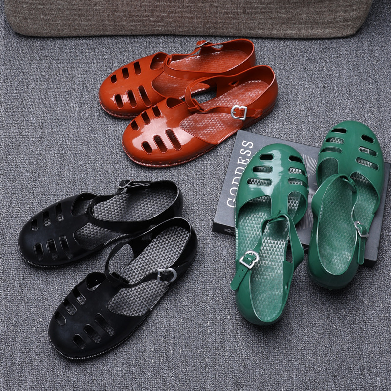 Summer Hollow-out Baotou Sandals Non-slip Soft Sole Cave Shoes Breathable Dad Work Leisure Wear-resistant Shoes Cross-border Foreign Trade