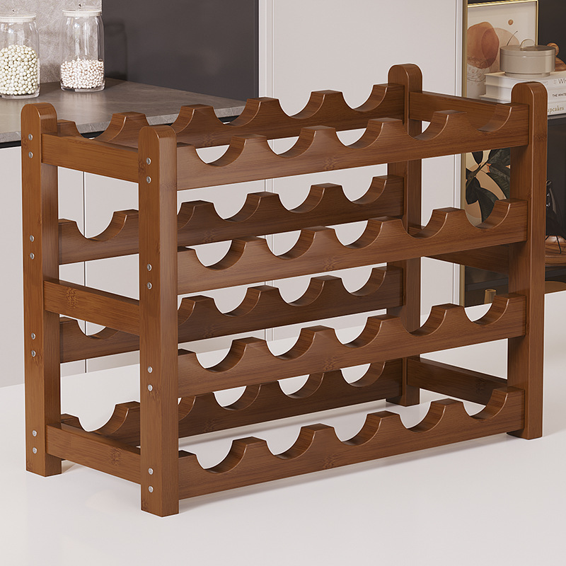 Red wine bottle rack table storage rack household wine rack wine rack desktop finishing wine cabinet wine bottle storage rack