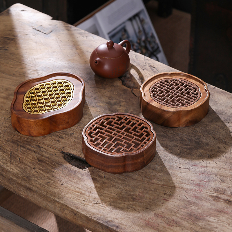 Подставка для горшка из ореха, подставка для чайника, маленький поднос для хранения воды