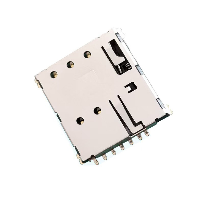Factory direct Nano sim card holder 1.37 with column card slot push sd tf micro mobile phone connector
