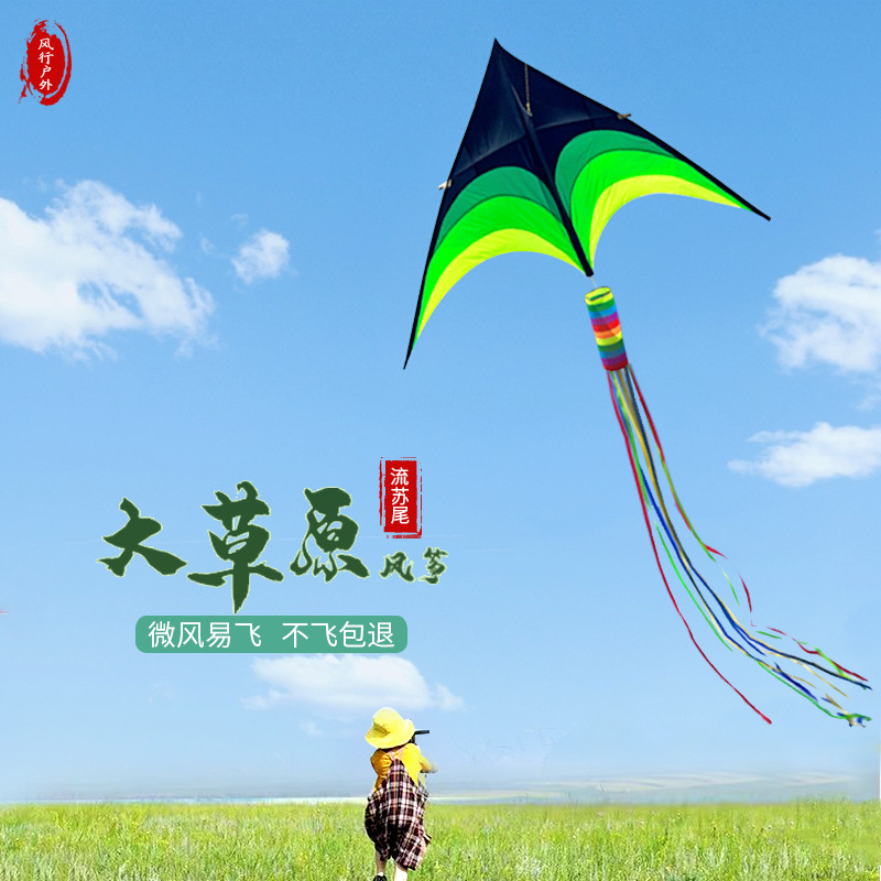 Kite Prairie Internet Celebrity 2022 New Model Adult Large Kite Breeze Children Easy to Fly Adult Large Independent Stand